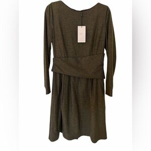 The FOLD London Stylish Olive Long Sleeve Dress NWT size 10